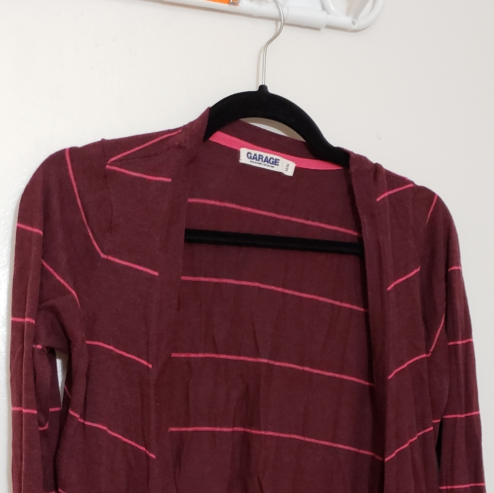 Purple stripped cardigan. Gently worn. Size M